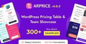 ARPrice - WordPress Pricing Table Plugin 4.0.3