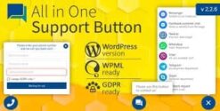 All in One Support Button + Callback Request. WhatsApp, Messenger, Telegram, LiveChat and more... 2.2.7