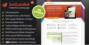 JustLanded – WordPress Landing Page 1.7.0