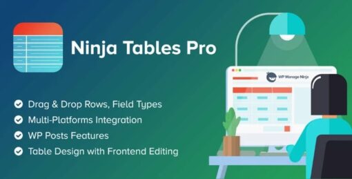 Ninja Tables Pro – The Fastest and Most Diverse WP DataTables Plugin 5.0.13