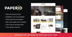 Paperio - Responsive and Multipurpose WordPress Blog Theme 2.6