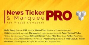 Pro News Ticker & Marquee for WPBakery Page Bilder : Display Post, Custom Post, RSS & WooCommerce 1.3.2