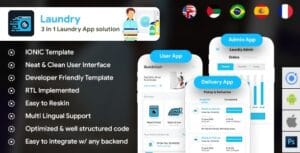 6 App Template| Laundry Booking App| Single Vendor Laundry App| Laundry Ordering App| Quickwash 2.8