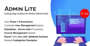 Admin Lite - PHP Admin Panel + User Management 4.0