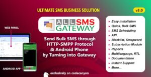 All SMS Gateway - Send Bulk SMS through HTTP-SMPP Protocol & Android Phone by Turning into Gateway 3.0