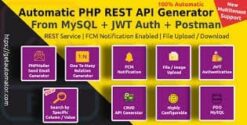 Automatic PHP REST API Generator + Postman Docs from MySQL Database With JWT Token Authentication 4.9