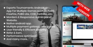 BattleMania Web version - Esports Tournament App with Website & Admin for PUBG / Free Fire / COD 5.0