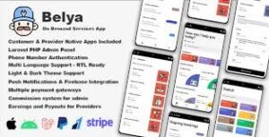 Belya - On Demand Service App | Customer & Provider Apps with Admin Panel 3.0