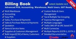 Billing Book -Advanced POS, Inventory, Accounting, Warehouse, Multi Users, GST Ready 3.0.0