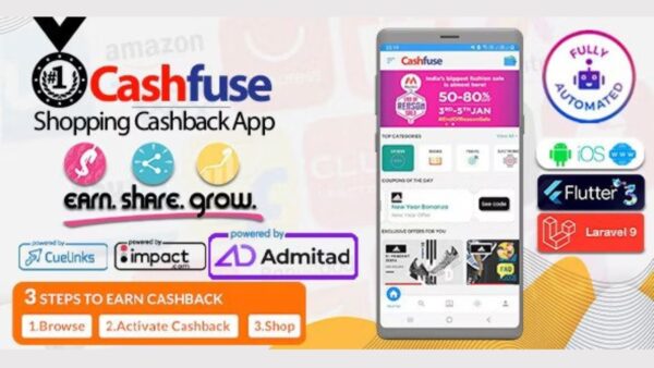 Cashfuse – Affiliate Marketing Price Comparison Coupons and Cashback App
