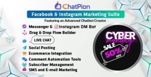 ChatPion: AI Chatbot for Facebook, Instagram, eCommerce, SMS/Email & Social Media Marketing (SaaS) 9.3.4