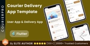 Courier Delivery Flutter App Template | 2 Apps | User App + Delivery App | CourierPro 2.6