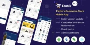 Econix - Flutter eCommerce Store Mobile App + React Node Admin Dashboard 1.1