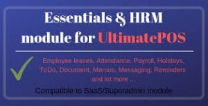 Essentials & HRM (Human resource management) Module for UltimatePOS (With SaaS compatible) 4.2