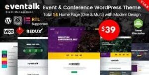EvnTalk - Event Conference WordPress Theme 1.7.5
