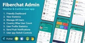 Fiberchat ADMIN App | Android & iOS | Control & Monitor Fiberchat User Whatsapp Clone App 1.0.20