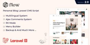 Flow - Laravel Personal Multilingual Blog Script 2.11