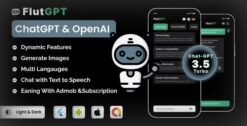 FlutGpt - ChatGPT Flutter Full Application | Art Generator | ADMOB | Subscription Plan 2.4