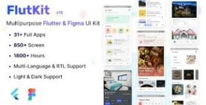 FlutKit - Flutter & Figma UI Kit 15.0