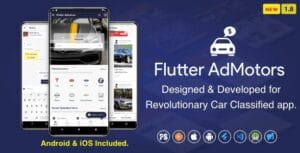 Flutter AdMotors For Car Classified BuySell iOS and Android App with Chat ( 2.6 )