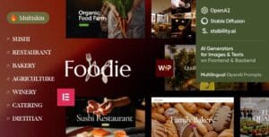 Foodie – Food & Wine Elementor Multiskin WordPress Theme 1.4.0