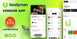 Foodyman - Multi - Restaurant (and Grocery) Vendor App (iOS&Android)