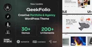 Geekfolio - Elementor Creative Portfolio & Agency WordPress Theme 1.0.9
