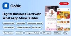 GoBiz - vCard Builder + WhatsApp Store Builder | Best vCard SaaS | Laravel SaaS Script 5.2.0