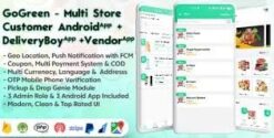 GoGreen - Food, Grocery, Pharmacy Multi Store(Vendor) Android App with Interactive Admin Panel 1.9