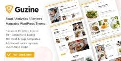 Guzine: Adsense Ready Magazine WordPress Theme for Food Blogging 1.2.1