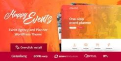 Happy Events - Holiday Planner & Agency WordPress Theme 1.2.4
