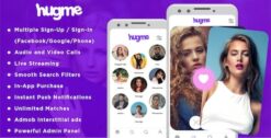 Hugme - Android Native Dating App with Audio Video Calls and Live Streaming 1.6