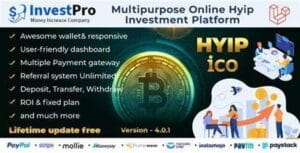 Hyip InvestPro – Advance HYIP & ICO Investment Wallet & Banking Platform 5.0.1
