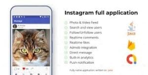 Instagram Android Full Applcation + Firebase Web (Photo&Video) 3.18