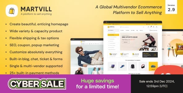 Martvill - A Global Multivendor Ecommerce Platform to Sell Anything 2.9.0