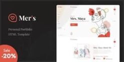 Mer's - Personal Portfolio WordPress Theme
