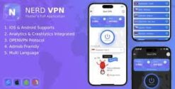 Nerd VPN : Flutter VPN with In App Purchase, Integrated Admin Panel (iOS & Android) 6.0.2