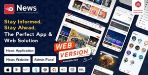 News App and Web -Flutter News App for Android and IOS App | News Website with Admin panel 3.1.8