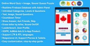 Online Word Quiz + Image Guess + Sound Guess Puzzle Game for Android 2.7