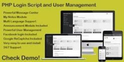 PHP Login & User Management with message center 1.1