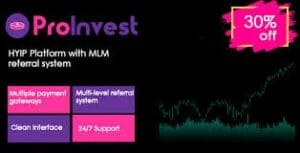 ProInvest – HYIP, CryptoCurrency and Online Investment Platform | Help and Support Tools 3.7