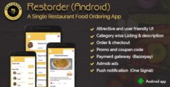 Restorder (Android) - A single restaurant food ordering app. 1.3
