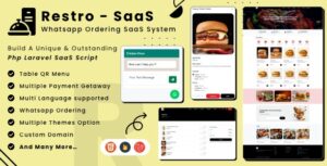 Restro SaaS - Multi Restaurant Online WhatsApp Food Ordering System SaaS 3.7