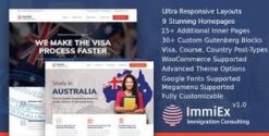 Sale! Immigration law, Visa services support, Migration Agent Consulting WordPress Business Theme 1.5.8