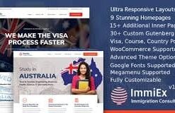 Sale! Immigration law, Visa services support, Migration Agent Consulting WordPress Business Theme 1.5.8