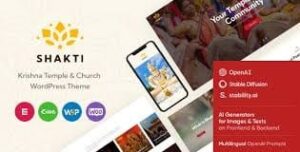 Shakti - Church & Religion Nonprofit Krishna WordPress Theme 1.7.0
