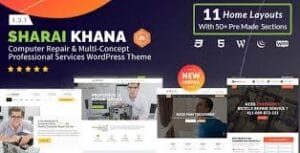 Sharai Khana - Computer Repair & Multi-Concept Professional Services WordPress Theme 1.3.5
