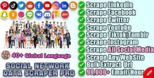 Social Network Data Scraper Pro 18.02
