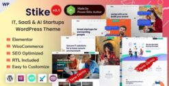 Stike - Technology & SEO IT Startup Elementor WordPress Theme 2.9