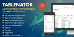 Tablenator – Advanced Tables for Visual Composer 2.1.6